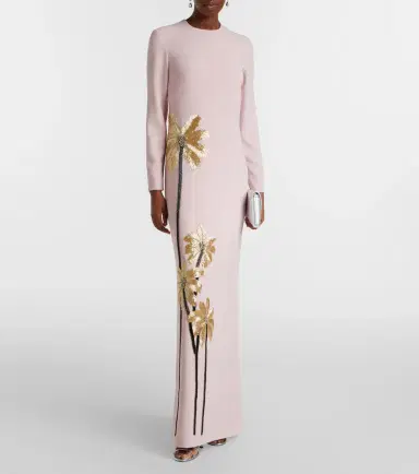 Costarellos Nevina crystal-embellished crêpe gown | Thumbnail 4 Costarellos Nevina crystal-embellished crêpe gown | Thumbnail 4