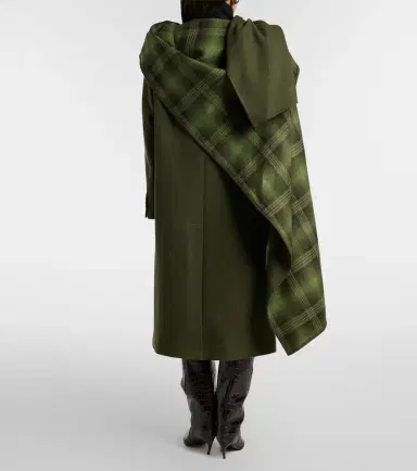 The Attico Scarf-detail wool-blend coat | Thumbnail 8 The Attico Scarf-detail wool-blend coat | Thumbnail 8