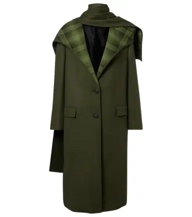 The Attico Scarf-detail wool-blend coat | Thumbnail 1 The Attico Scarf-detail wool-blend coat | Thumbnail 1