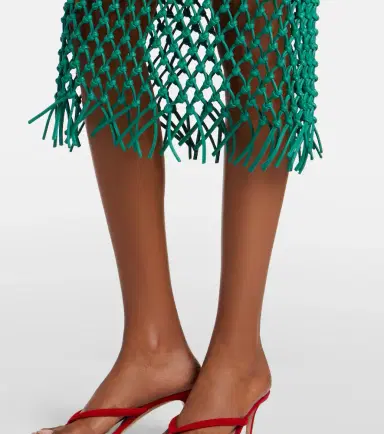 The Frankie Shop Nelaya macramé leather midi skirt | Thumbnail 5 The Frankie Shop Nelaya macramé leather midi skirt | Thumbnail 5