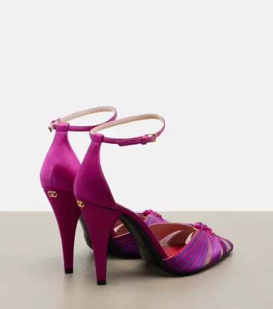 Valentino Garavani Annine leather-trimmed satin pumps | Thumbnail 3 Valentino Garavani Annine leather-trimmed satin pumps | Thumbnail 3