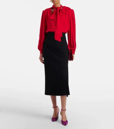 Valentino Garavani Annine leather-trimmed satin pumps | Thumbnail 5 Valentino Garavani Annine leather-trimmed satin pumps | Thumbnail 5