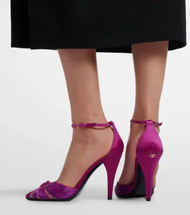 Valentino Garavani Annine leather-trimmed satin pumps | Thumbnail 6 Valentino Garavani Annine leather-trimmed satin pumps | Thumbnail 6