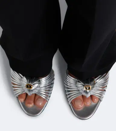 Valentino Garavani Caur Royal metallic leather slingback sandals | Thumbnail 5 Valentino Garavani Caur Royal metallic leather slingback sandals | Thumbnail 5