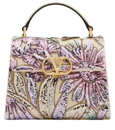 Valentino Garavani VSling Mini sequined satin top-handle bag | Thumbnail 1 Valentino Garavani VSling Mini sequined satin top-handle bag | Thumbnail 1