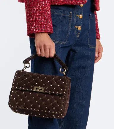 Valentino Garavani Rockstud Spike Medium suede top-handle bag | Thumbnail 5 Valentino Garavani Rockstud Spike Medium suede top-handle bag | Thumbnail 5