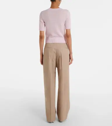 Jil Sander Pleated cotton twill wide-leg pants | Thumbnail 2 Jil Sander Pleated cotton twill wide-leg pants | Thumbnail 2