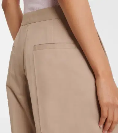 Jil Sander Pleated cotton twill wide-leg pants | Thumbnail 4 Jil Sander Pleated cotton twill wide-leg pants | Thumbnail 4