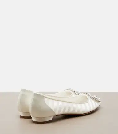 Manolo Blahnik Hangisi embellished organza ballet flats | Thumbnail 2 Manolo Blahnik Hangisi embellished organza ballet flats | Thumbnail 2