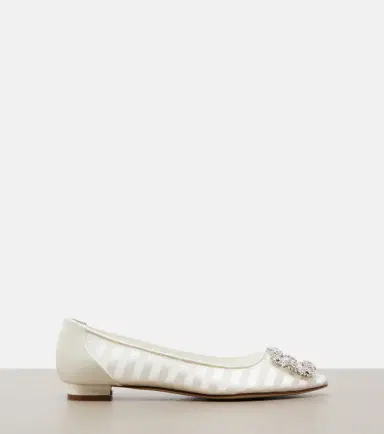 Manolo Blahnik Hangisi embellished organza ballet flats | Thumbnail 4 Manolo Blahnik Hangisi embellished organza ballet flats | Thumbnail 4