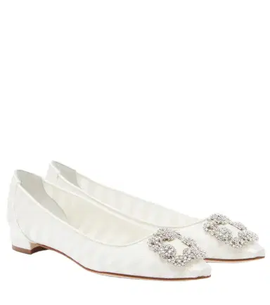 Manolo Blahnik Hangisi embellished organza ballet flats | Thumbnail 1 Manolo Blahnik Hangisi embellished organza ballet flats | Thumbnail 1