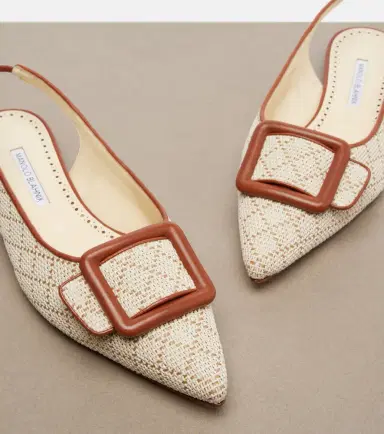 Manolo Blahnik Maylura raffia-effect slingback flats | Thumbnail 2 Manolo Blahnik Maylura raffia-effect slingback flats | Thumbnail 2