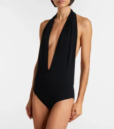 Gucci Halterneck open-back jersey bodysuit | Thumbnail 4 Gucci Halterneck open-back jersey bodysuit | Thumbnail 4