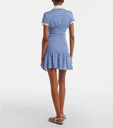 Gucci Shirred striped silk piqué polo dress | Thumbnail 5 Gucci Shirred striped silk piqué polo dress | Thumbnail 5