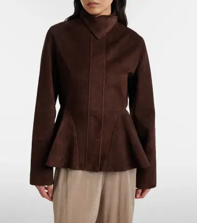 Alaïa Alaïa Peplum suede jacket | Thumbnail 3 Alaïa Alaïa Peplum suede jacket | Thumbnail 3