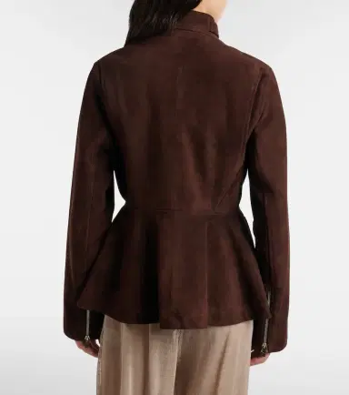 Alaïa Alaïa Peplum suede jacket | Thumbnail 6 Alaïa Alaïa Peplum suede jacket | Thumbnail 6