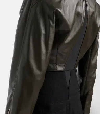 Alaïa Alaïa Cropped leather biker jacket | Thumbnail 6 Alaïa Alaïa Cropped leather biker jacket | Thumbnail 6