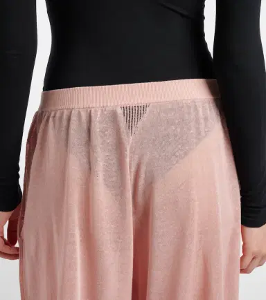 Alaia Alaïa Semi-sheer linen and silk wide-leg pants | Thumbnail 2 Alaia Alaïa Semi-sheer linen and silk wide-leg pants | Thumbnail 2