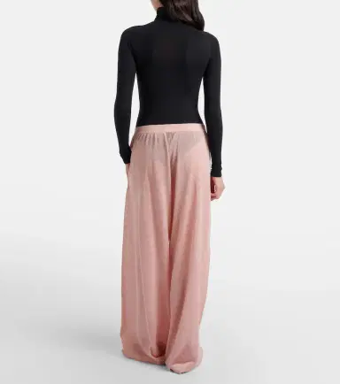 Alaia Alaïa Semi-sheer linen and silk wide-leg pants | Thumbnail 6 Alaia Alaïa Semi-sheer linen and silk wide-leg pants | Thumbnail 6