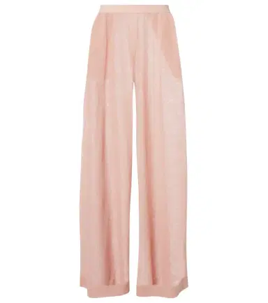 Alaia Alaïa Semi-sheer linen and silk wide-leg pants | Thumbnail 1 Alaia Alaïa Semi-sheer linen and silk wide-leg pants | Thumbnail 1