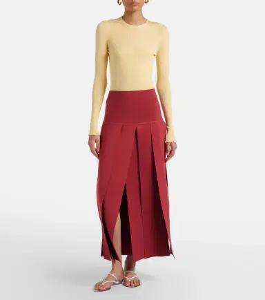 Alaïa Alaïa Pleated midi skirt | Thumbnail 2 Alaïa Alaïa Pleated midi skirt | Thumbnail 2