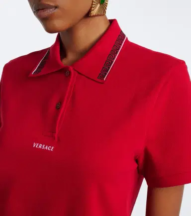 Versace Greca cotton piqué polo shirt | Thumbnail 6 Versace Greca cotton piqué polo shirt | Thumbnail 6