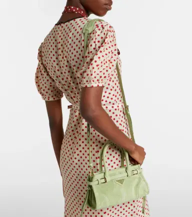 Prada Bonnie Mini suede top-handle bag | Thumbnail 5 Prada Bonnie Mini suede top-handle bag | Thumbnail 5