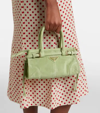 Prada Bonnie Mini suede top-handle bag | Thumbnail 6 Prada Bonnie Mini suede top-handle bag | Thumbnail 6