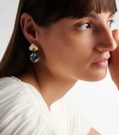 Marina B Pauline 18kt gold earrings with gemstones | Thumbnail 6 Marina B Pauline 18kt gold earrings with gemstones | Thumbnail 6