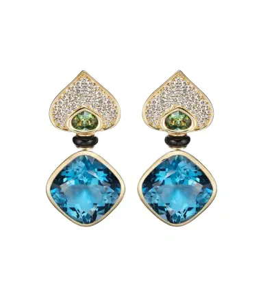 Marina B Pauline 18kt gold earrings with gemstones | Thumbnail 1 Marina B Pauline 18kt gold earrings with gemstones | Thumbnail 1
