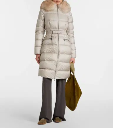 Moncler Boedic shearling-trimmed down coat | Thumbnail 2 Moncler Boedic shearling-trimmed down coat | Thumbnail 2