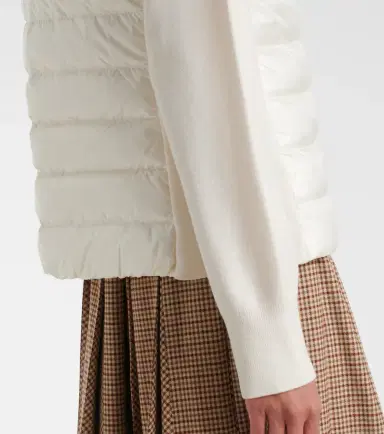 Moncler Down-paneled virgin wool cardigan | Thumbnail 5 Moncler Down-paneled virgin wool cardigan | Thumbnail 5