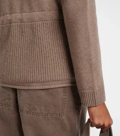 Moncler Down-paneled wool and cashmere cardigan | Thumbnail 2 Moncler Down-paneled wool and cashmere cardigan | Thumbnail 2