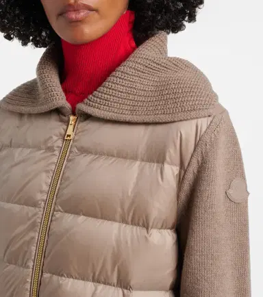 Moncler Down-paneled wool and cashmere cardigan | Thumbnail 4 Moncler Down-paneled wool and cashmere cardigan | Thumbnail 4