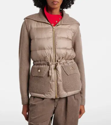 Moncler Down-paneled wool and cashmere cardigan | Thumbnail 5 Moncler Down-paneled wool and cashmere cardigan | Thumbnail 5
