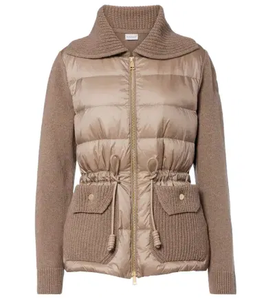 Moncler Down-paneled wool and cashmere cardigan | Thumbnail 1 Moncler Down-paneled wool and cashmere cardigan | Thumbnail 1