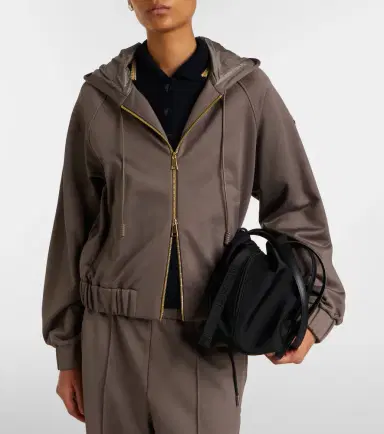 Moncler Jersey zip-up hoodie | Thumbnail 4 Moncler Jersey zip-up hoodie | Thumbnail 4