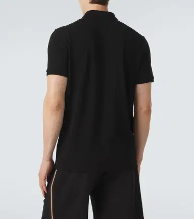 Moncler Leather-trimmed cotton piqué polo shirt | Thumbnail 2 Moncler Leather-trimmed cotton piqué polo shirt | Thumbnail 2