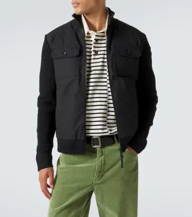 Moncler Virgin wool and suede zip-up down cardigan | Thumbnail 4 Moncler Virgin wool and suede zip-up down cardigan | Thumbnail 4