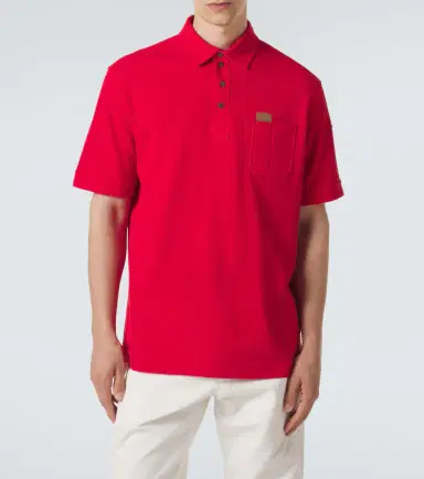 Moncler eather-trimmed cotton piqué polo shirt | Thumbnail 3 Moncler eather-trimmed cotton piqué polo shirt | Thumbnail 3