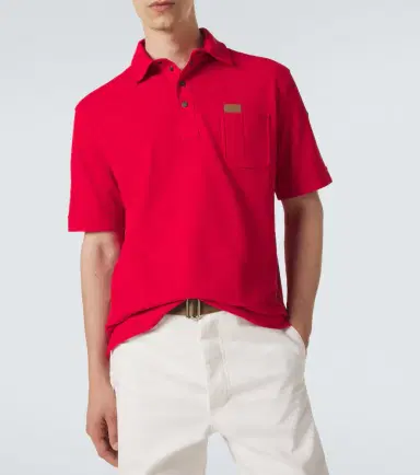 Moncler eather-trimmed cotton piqué polo shirt | Thumbnail 6 Moncler eather-trimmed cotton piqué polo shirt | Thumbnail 6