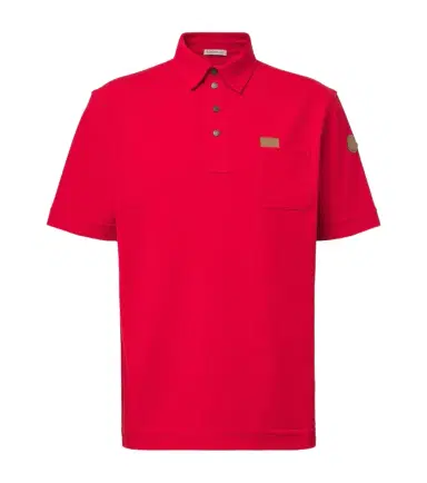 Moncler eather-trimmed cotton piqué polo shirt | Thumbnail 1 Moncler eather-trimmed cotton piqué polo shirt | Thumbnail 1