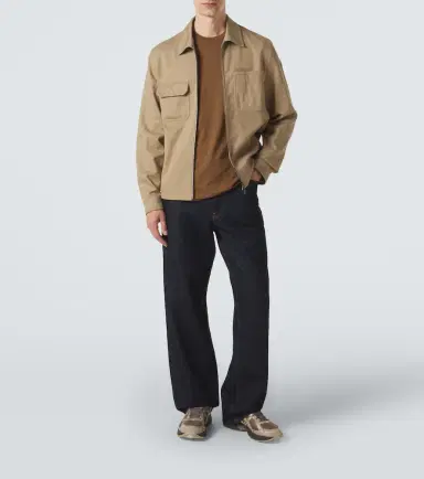 Moncler Leather-trimmed cotton jersey T-shirt | Thumbnail 5 Moncler Leather-trimmed cotton jersey T-shirt | Thumbnail 5
