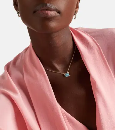 Yvonne Léon Yvonne Léon Crabe Coquillage 9kt gold pendant necklace with turquoise and diamonds | Thumbnail 3 Yvonne Léon Yvonne Léon Crabe Coquillage 9kt gold pendant necklace with turquoise and diamonds | Thumbnail 3