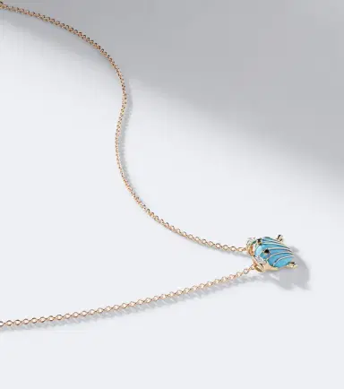 Yvonne Léon Yvonne Léon Crabe Coquillage 9kt gold pendant necklace with turquoise and diamonds | Thumbnail 4 Yvonne Léon Yvonne Léon Crabe Coquillage 9kt gold pendant necklace with turquoise and diamonds | Thumbnail 4