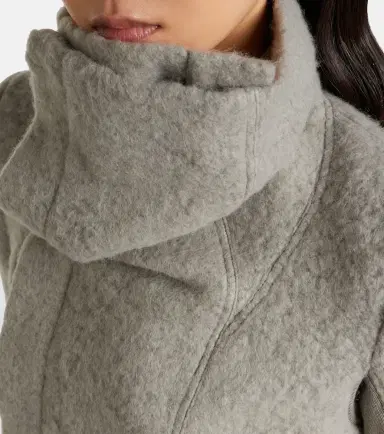 Rick Owens Asymmetric alpaca and wool-blend jacket | Thumbnail 4 Rick Owens Asymmetric alpaca and wool-blend jacket | Thumbnail 4