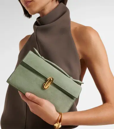 Savette Symmetry Pochette Small suede top-handle bag | Thumbnail 4 Savette Symmetry Pochette Small suede top-handle bag | Thumbnail 4