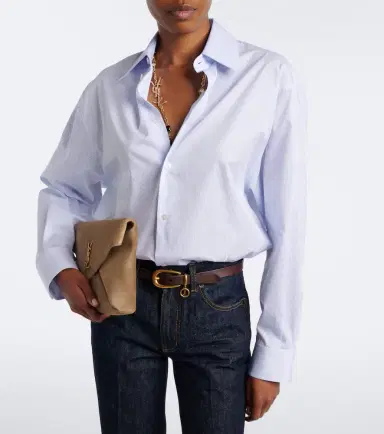 Saint Laurent Cassandre pinstripe cotton shirt | Thumbnail 5 Saint Laurent Cassandre pinstripe cotton shirt | Thumbnail 5