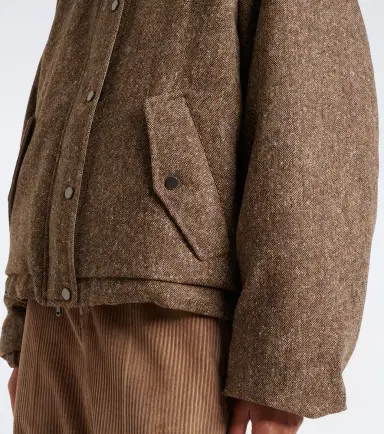 Brunello Cucinelli Hooded wool-blend down jacket | Thumbnail 2 Brunello Cucinelli Hooded wool-blend down jacket | Thumbnail 2