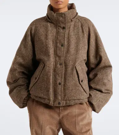 Brunello Cucinelli Hooded wool-blend down jacket | Thumbnail 5 Brunello Cucinelli Hooded wool-blend down jacket | Thumbnail 5